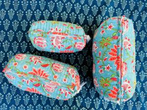 Floral Handmade Boxy <b>Toiletry</b> <b>Bags</b>, Flowers Quilted Makeup Pouches, Large Capacity Cosmetic & Storage <b>Bag</b>, Bridesmaid Gift - Product Image 5