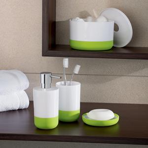 Jabonera Spirella 'Moji' de poliestireno y silicona en verde, 11 x 2 cm - Product Image 2