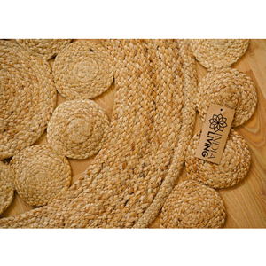 Juego de Alfombras Indias de yute hechas a mano 100% Yute natural tamaño personalizado y multicolor para uso doméstico - Product Image 4