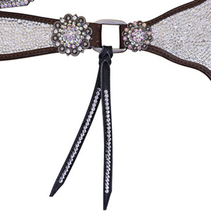 Fabricant sur mesure Western Horse Strass transparents Décorés Headstall Gladiateur Collier de poitrine Assorti Fantaisie Horse Show Tack - Product Image 6