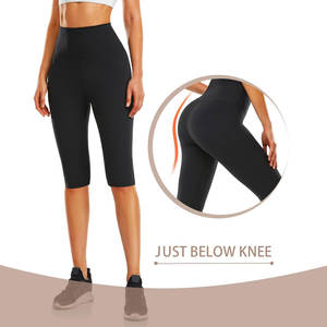 Vente à chaud de leggings aux genoux pour femmes avec tissu extensible et personnalisation du logo OEM, idéal pour la marque de vêtements de sport - Product Image 3