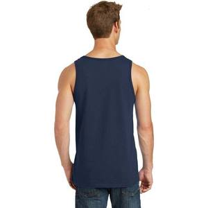 OEM personalizado de talla grande de los hombres de desgaste de verano Slim Fit cuello redondo de algodón camisetas sin mangas de punto negro al por mayor camisetas sin mangas - Product Image 4