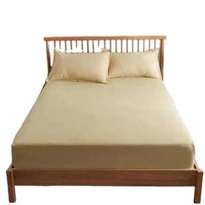 Plain dyed Bed sheet Protector <b>cover</b> Luxury Soft Waterproof <b>Mattress</b> Protector <b>Cover</b> Non slip Fitted Sheet Separated Water Bed - Product Image 1