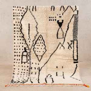 Tapis japonais en laine noué à la main, Design moderne, pour salon - Product Image 2