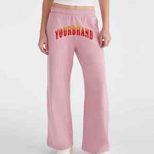 New Arrived Polyester/Cotton Regular Fit Sweatpants Custom Printed <b>Lace</b> Logo Breathable Casual Winter Joggers for Women - Product Image 2