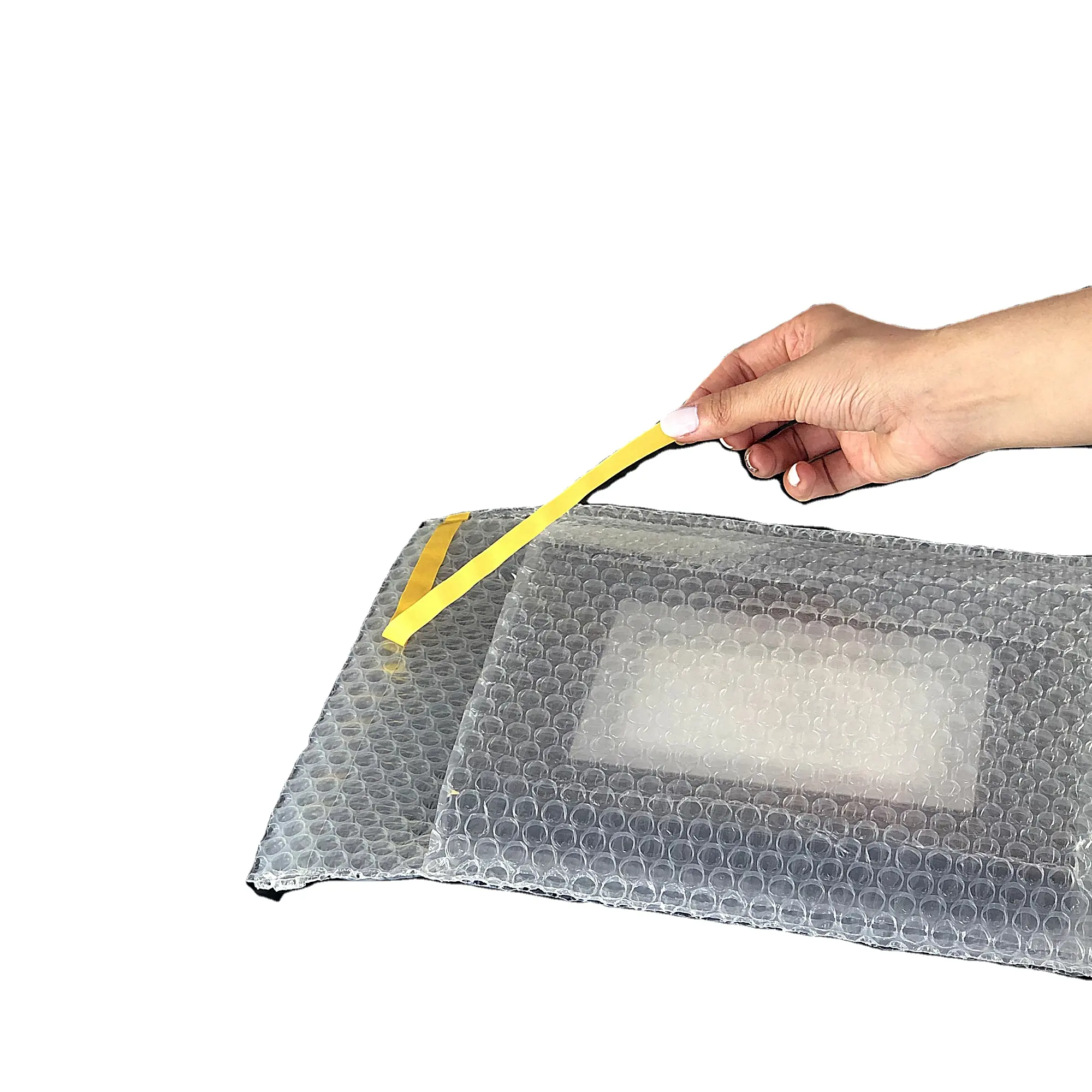 Nuovo prodotto di alta qualità sacchetto di bolla con nastro di protezione merci fragili foglio di schiuma eco-friendly ad alta densità impermeabile
