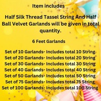 Set latar belakang 10-20-30-50-100 Pom & rumbai karangan bunga untuk Mehndi Haldi dan dekorasi pesta latar belakang pesta bertema Meksiko