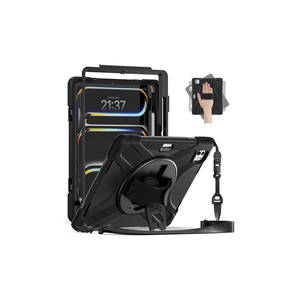 Netzy Defender 2024 Luxury Shockproof Rugged Back Cover for iPad Pro 13 TPU and Leather Silicone Case <b>11</b> <b>Inches</b> for Kids - Product Image 3