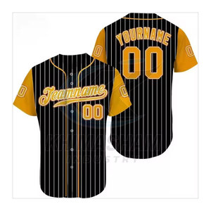 Vente directe d'usine, maillot de baseball pour homme à manches courtes, respirant, été, 100% polyester, séchage rapide, vêtements de sport - Product Image 2