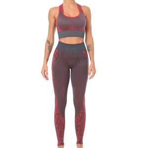 Women's Gym Fitness Clothing New Style Solid Pattern Customized 2-Piece Yoga Set Casual Workout Elastic Waist Breathable - Product Image 1