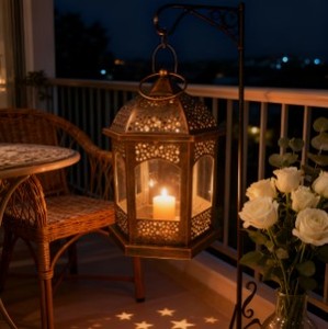 Handcrafted Antique Metal <b>Moroccan</b> <b>Lantern</b> with Glass Panels Elegant Cutwork Soft Candle Glow for Luxury Home Decor Gift - Product Image 5