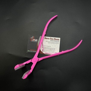 Alicates de prensa de cinta de acero inoxidable de grado quirúrgico rosa fuerte, herramientas de extensión de cabello al por mayor, artículos profesionales de gran venta - Product Image 2