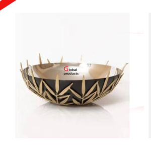 Tazón decorativo para servir de postre y chocolate de acero inoxidable de metal con acabado plateado de aspecto real para restaurante y bar de hotel - Product Image 4