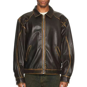 Vente chaude, vestes en cuir pour hommes de bonne qualité, confortables, vêtements pour hommes, coupe ajustée, vêtements de mode, veste en cuir pour garçons - Product Image 1