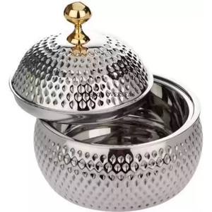 Guisos creativos modernos de forma redonda chapados en oro de alta calidad con textura martillada de metal de alta calidad - Product Image 6