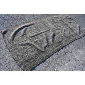 Vintage Turkish <b>Rug</b>, 3.6x7.7 ft Kilim <b>Rug</b>, <b>Black</b> Gray Bordered Wool <b>Rug</b> - Product Image 2