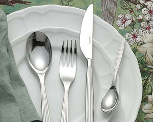 Juego de cubiertos de plata con acabado de espejo exclusivo, ideal para cenas de lujo, celebraciones de bodas, banquetes y mesas de cocina modernas - Product Image 2