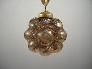เครื่องประดับแขวนแก้วรูปดอกไม้สีทองสำหรับตกแต่งบ้านต้นคริสต์มาส - Product Image 6