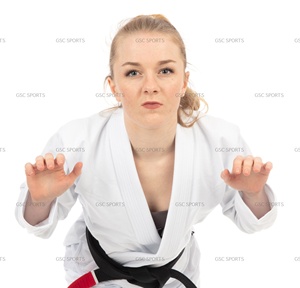 ชุด Bjj สีฟ้ามุกสำหรับผู้หญิง,ไม่มีโลโก้ไม่มีแพทช์ว่างเปล่า Jiu Jitsu Gi สำหรับผู้หญิงชุด Bjj คุณภาพสูงสีฟ้ามุกสาน450 GSM ในราคาโรงงานที่กำหนดเอง - Product Image 5
