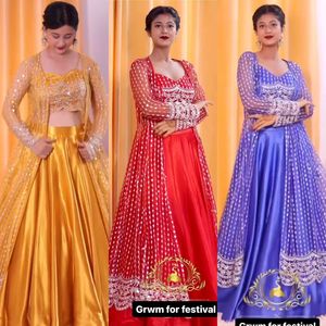 Fourniture en vrac de paillettes exquises brodées Georgette Lehenga Choli pour les détaillants Designer de haute qualité Lehenga Choli - Product Image 4
