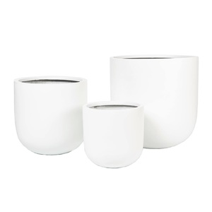 ชุดแพร่กระจายไฟเบอร์สโตนสีเขียวที่ทันสมัยกระถางสวนแบบมินิมอลสำหรับกลางแจ้งขนาดใหญ่ใช้ในบ้านนอกบ้าน - Product Image 1