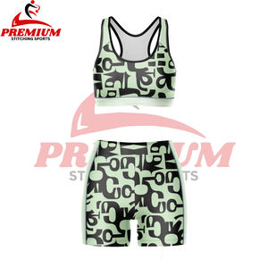 OEM ODM Leggings Shorts Sports Fitness Bra Set Spandex Biker Short Set High Waisted Gym Yoga Wear Sport Bra and Short Set - Product Image 3