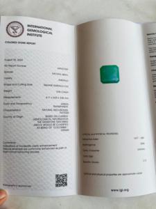 อัญมณีทรงหลวมสีเขียวมรกตคุณภาพ AAA ได้รับการรับรองจากโคลัมเบีย - Product Image 4