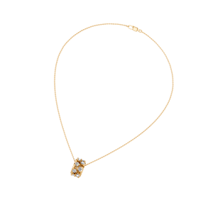 Élégant pendentif en or massif 14 carats certifié IGI avec diamants de laboratoire pour femmes, bijoux de luxe, cadeau, collier - Product Image 3