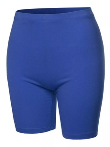 Women’s Custom High-Waisted Oxford Workout Shorts Quick Dry Breathable Activewear, Logo Print, Wholesale - Product Image 3