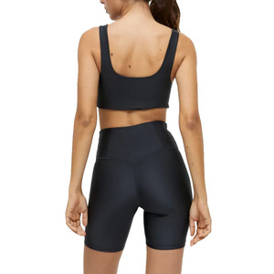 Pantalones cortos de Yoga de entrenamiento con control de barriga de cintura alta personalizados OEM y ODM para mujer, pantalones cortos de motorista de poliéster de LICRA sólidos informales con bolsillos - Product Image 4