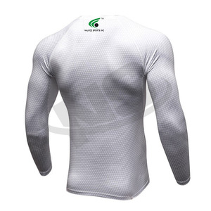 Garde d'éruption cutanée de Compression à séchage rapide pour les hommes d'entraînement à manches longues Bjj équipement d'entraînement haut de Performance inspiré par Jiu Jitsu Kimono - Product Image 5