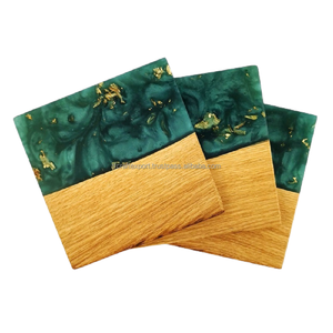 Produits Sous-verres en bois Boissons Sous-verre en résine en bois Époxy Décoration de cuisine de l'Inde par RF Crafts - Product Image 2