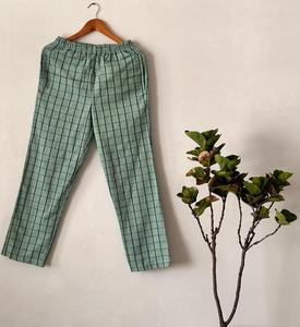 Pijama de algodón 100% ecológico y cómodo para hombre, estampado tejido transpirable, moda informal, talla libre, ropa de dormir teñida con hilo - Product Image 2