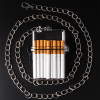 Étui à cigarettes transparent avec sangle de cou personnalisée, étanche, pochette de rangement pour briquet, style Ins, accessoires de fumeur portables