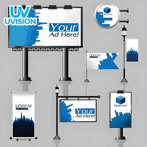 Panneaux publicitaires et revêtements de bâtiments résistants aux UV, activités promotionnelles, taille personnalisée, vinyle VN, impression grand format UV, suspendu - Product Image 1