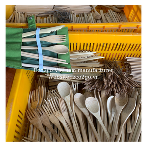 Juego de Cubiertos de Bambú 100% Ecológico en Oferta, Juego de Cubiertos de Bambú con Cuchara y Tenedor con Logotipo - Product Image 6