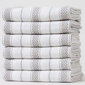 Factory Wholesale Nordic Simple Style Striped Yarn-Dyed Pure Cotton Rectangle <b>Kitchen</b> <b>Towel</b> Napkin Machine Washable for - Product Image 1