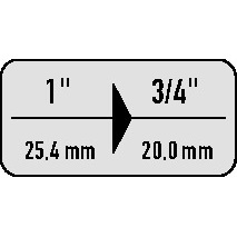 GEDORE KB 2132 Drive Square 1\" Output Square 3/4\" Gear <b>Puller</b> Reducer - Product Image 4