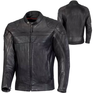 Motorcycle <b>Biker</b> Leather <b>Jacket</b>, In Black With Red Color Body Protection Motorbike Racing Leather <b>Jackets</b> - Product Image 1