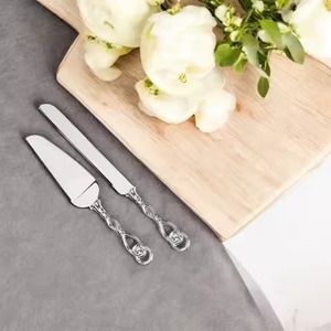 Unique Designer Handle Cake Server Cortador de postres de lujo para pasteles Pasteles Bodas Fiestas y ocasiones - Product Image 2