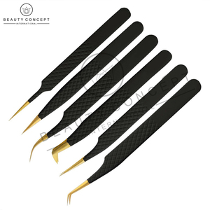 Pince à épiler d'extension de cils noirs élégants de Beauty Concept International pointe pointue en acier inoxydable pour une utilisation en salon nouveau modèle - Product Image 4