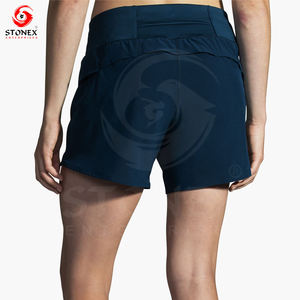 Wholesale Custom High Quality Fitness Workout Sports Drawstring Sweat <b>Shorts</b> <b>With</b> Side <b>Pockets</b> For Women - Product Image 3