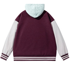 Chaquetas de béisbol de lana con estilo más vendidas para hombres y mujeres Varsity Winter Wear con capucha extraíble y cuello alto Fabricante - Product Image 5