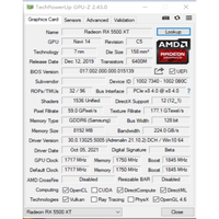 Desktop Graphics Card 8GB GDDR6 128 Bit PCIe 4.0 H-D-M-I DisplayPort Radeon RX 5500 XT Video GPU for Computer Graphics Card