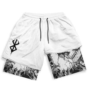 2 in 1 Running <b>Shorts</b> for <b>Men</b> Anime Print Gym Workout Fitness Athletic <b>Shorts</b> with Pockets Summer Activewear Quick Dry - Product Image 1