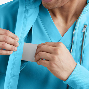 Chaqueta Sanitaria de Manga Larga Transpirable Antipilling de Último Estilo para Hombre, Uniforme Hospitalario Sin Costuras con Detección de Agujas, de Alta Calidad - Product Image 5