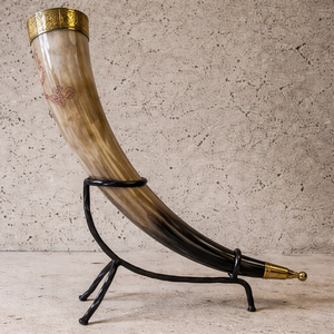 Elegante Cuerno Natural para Beber, Pulido a Mano, Reutilizable, Contemporáneo, para Fiestas, Decoración del Hogar, Vino y Cerveza - Product Image 1