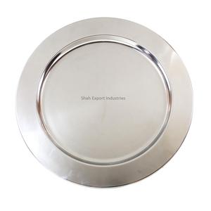 Assiette ronde en métal plaqué argent avec bordure design d'étoile pour la maison et la table de dîner de mariage plats et assiettes décoratifs - Product Image 2