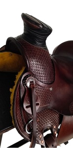 Selle occidentale de style anglais de qualité supérieure 100% équipement d'équitation essentiel en cuir durable fait à la main pour l'équitation - Product Image 5