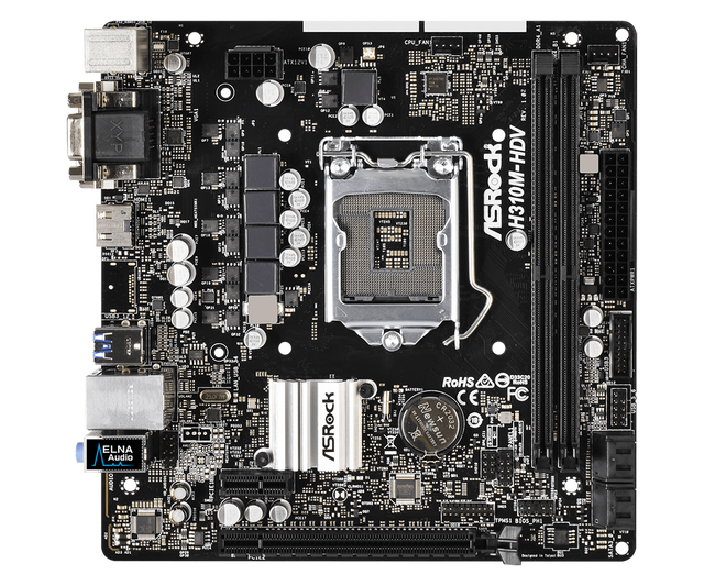Micro ATX Form As Rock H310M-HDV H310 32GB DDR4 Motherboards UHD Graphics 9th and 8th Gen Core CPU Socket 1151 Mainboard
